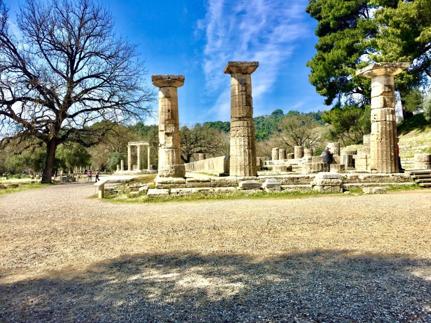 Ancient Olympia: Private Tour site, museum, bee farm, winery - Walking Through the Ancient Olympic Site