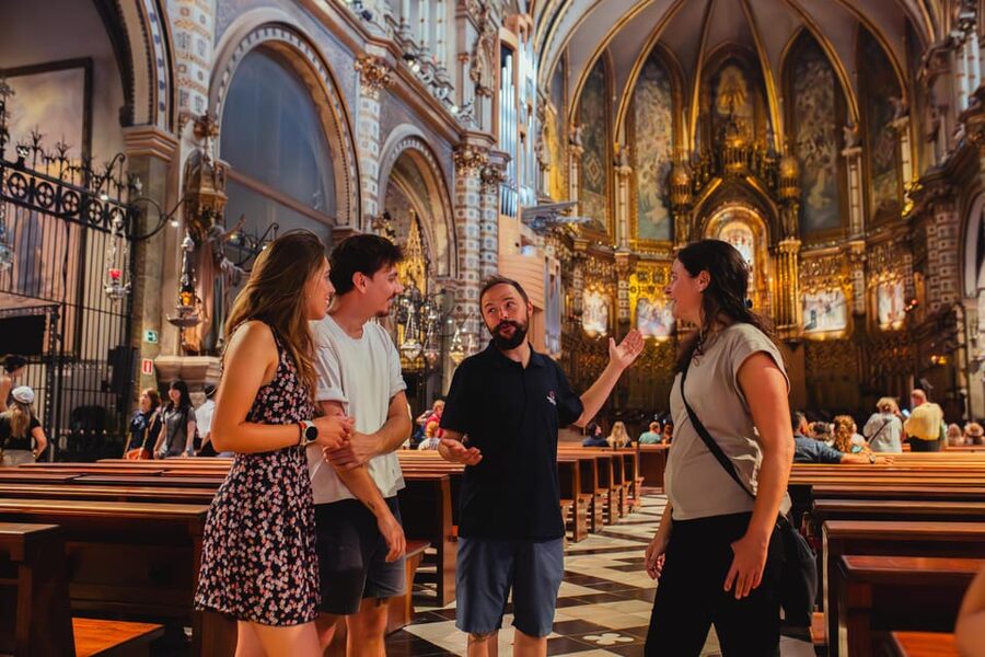 Barcelona: Montserrat with Winery, Lunch, and Train Options - Inside the Montserrat monastery and basilica