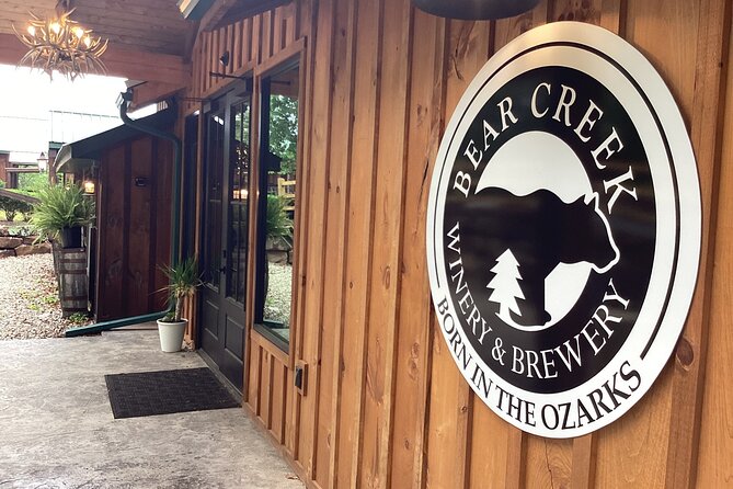 Bear Creek Winery and Brewery history, tasting, with lunch tour - Pizza, salad, dessert, and one glass of wine or beer