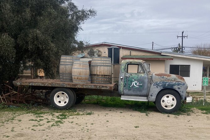 "Bike 2 wine", Exploring vineyards on a bike - Adobe Guadalupe and its archangel labels