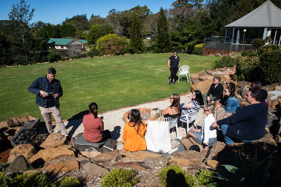 Brisbane: Boutique Winery Tour with Gourmet Lunch - Scenery from a comfortable minibus