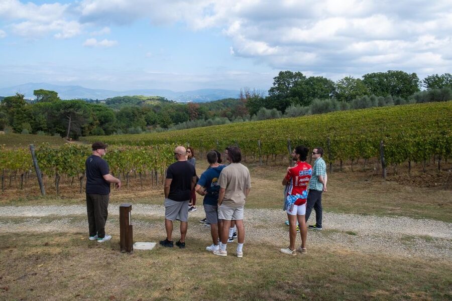 Florence: Chianti E-Bike Tour with Tuscan Lunch & Winery - The first viewpoint and the road into Chianti