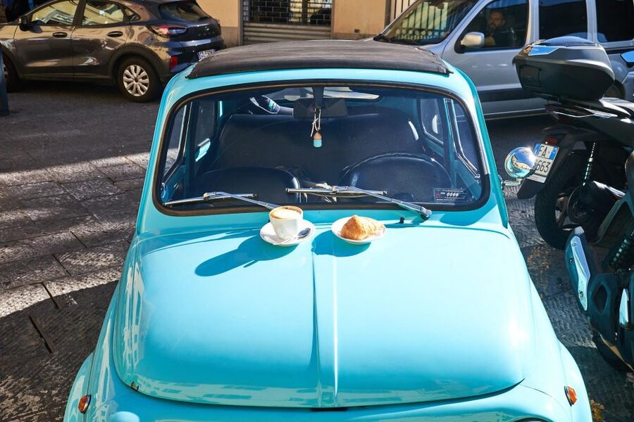 Florence: Vintage Fiat 500 Tour with Wine Tasting at Winery - San Miniato al Monte and the Florence view
