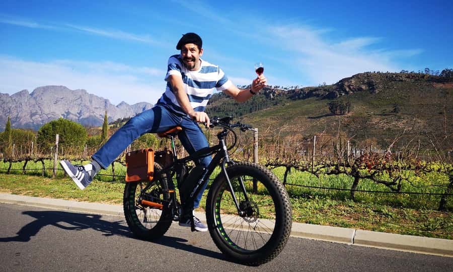 Franschhoek: E-Bike Guided Winery Tour - First winery stop: 45 minutes to slow down