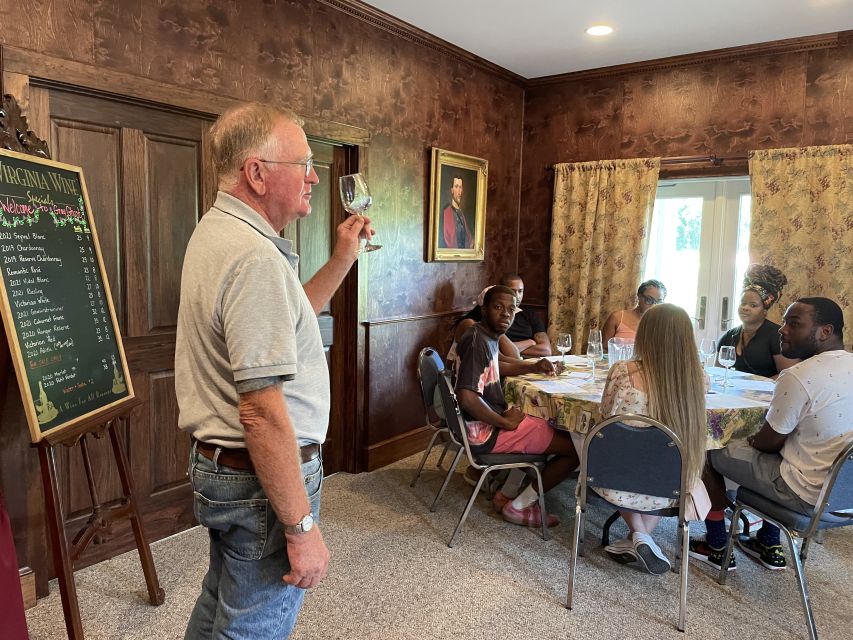 From DC: Premium Virginia Wine Country Tour with Tastings - Practical details for the van and tastings