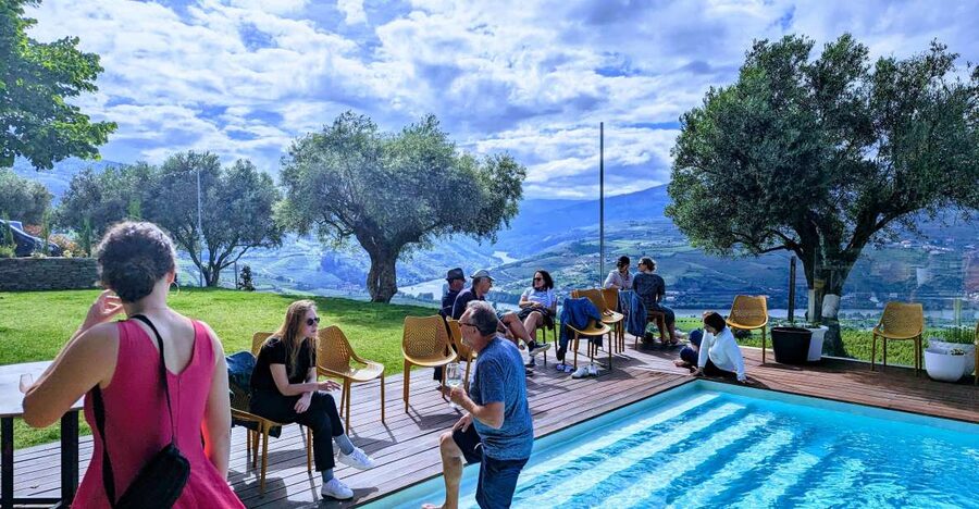 From Porto: 2 Wine Regions, Farm-to-Table Lunch & Boat - A Douro meal with a view