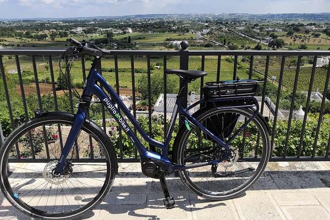 GPS tour with E-Bike on cycleroute of acqueduct Pugliese with wine tasting directly in vineyards - Price, group size, and getting to Locorotondo
