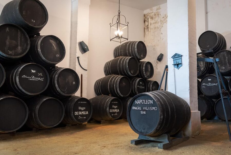 Jerez: Bodegas Álvaro Domecq Guided Tour with Wine Tasting - Through the brandy and Oloroso cellars