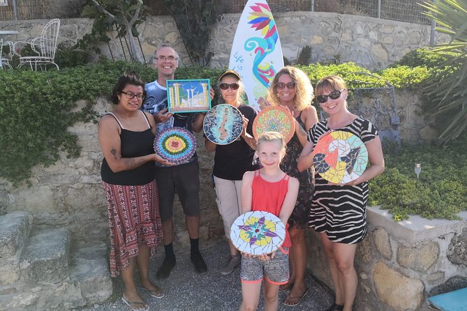 Karpathos Creative Workshop for Mosaic in the vineyard - Choosing tiles, glass, and a design you can finish