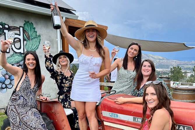 Kelowna Bachelorette Wine Tour Full Day Guided With 5 Wineries - Five Kelowna wineries, one easy day