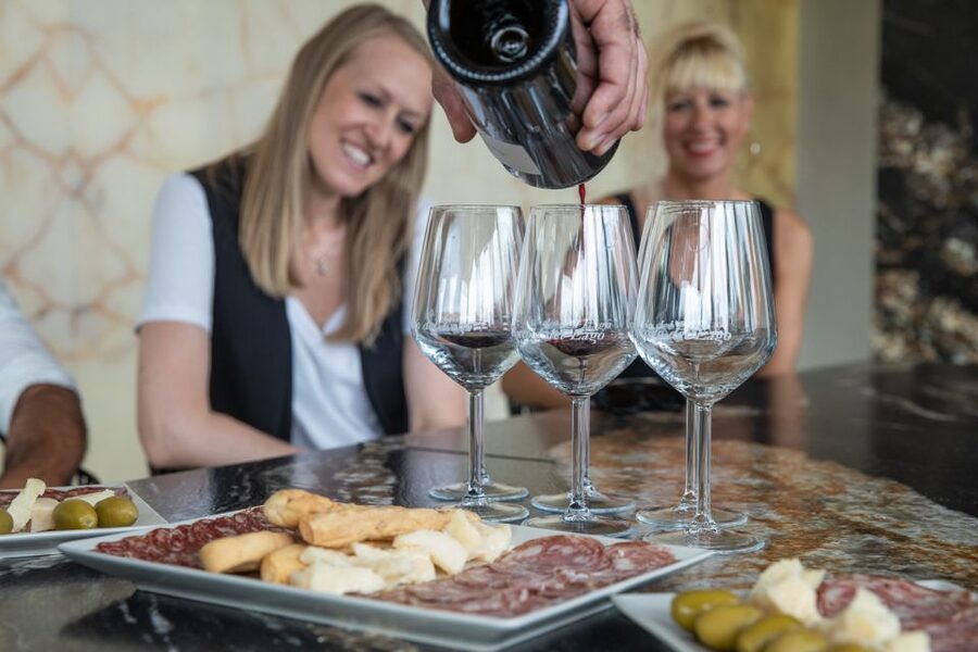 Lazise: Vineyard Tour and Organic Wine Tasting - Five wines and a table of Veneto snacks