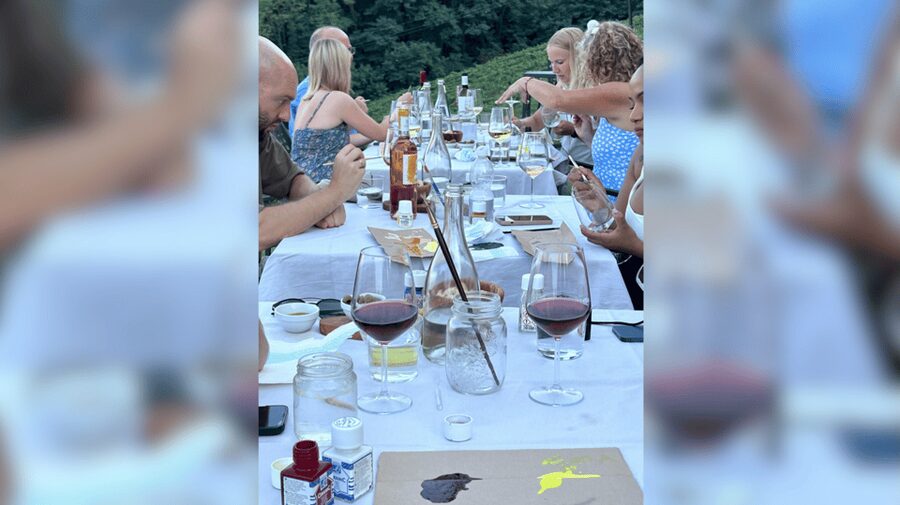 Lucca: Vineyard Paint & Sip at Tenuta Adamo Winery - Paint a bottle instead of a canvas