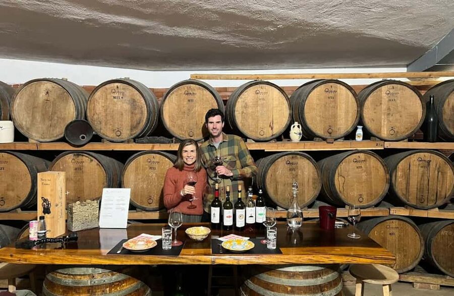 Luxury Winery Tour with Wine and Food Tasting in Sorrento - Four wines in the historic cellar