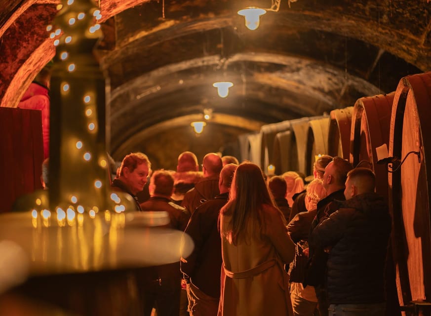 Maribor: Vinag Wine Cellar Tour with Wine tasting and snacks - The tasting: three wines with a simple snack plate