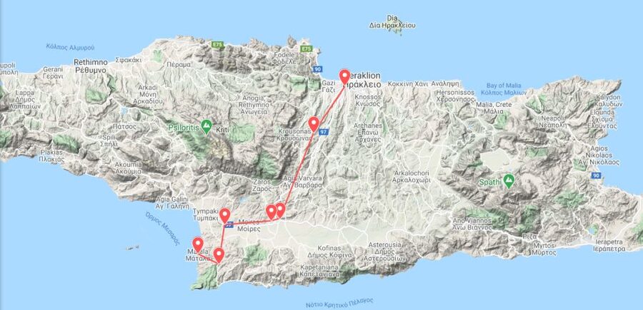 Minoan Luxuries: Ancient Palaces, Messara Wineries & Matala - Matala Beach and the Libyan Sea
