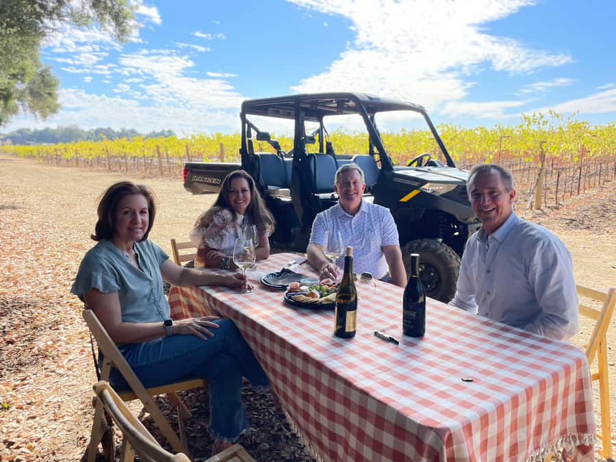 Napa Valley: ATV Vineyard Tour with Wine Tasting - Five wines and a charcuterie board among the vines