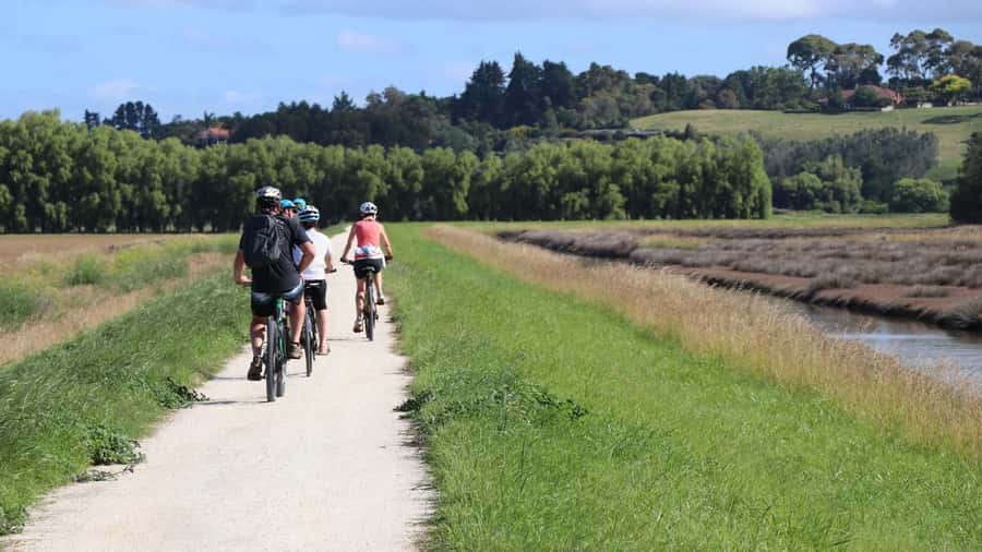 Napier: Art Deco Bike Ride and Wineries Loop - Following the Tutaekuri River toward Taradale