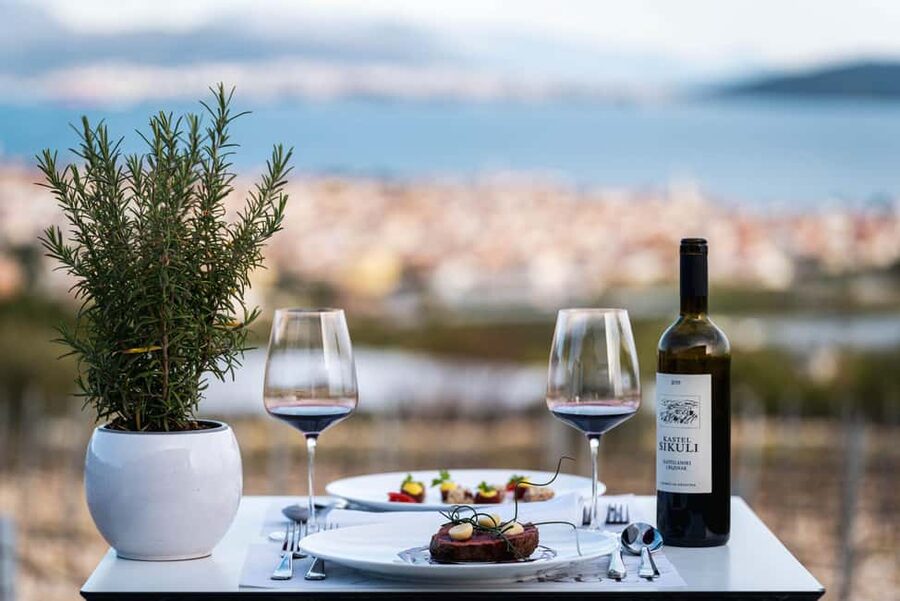 Private Split & Trogir Wine Tasting & Vineyard with Sea View - Food, wine, and the final ride back