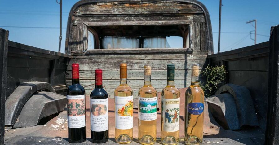 Rhodes: Winery Tour, Tasting and cooking with the Winemaker - Five wines at the outdoor bar