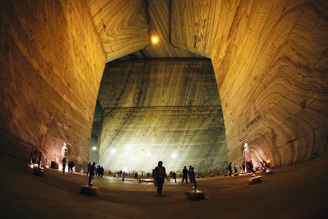 Salt Mine , Lunch at Winery & Dracula Grave - Private Tour - Entering Unirea Salt Mine at 208 meters