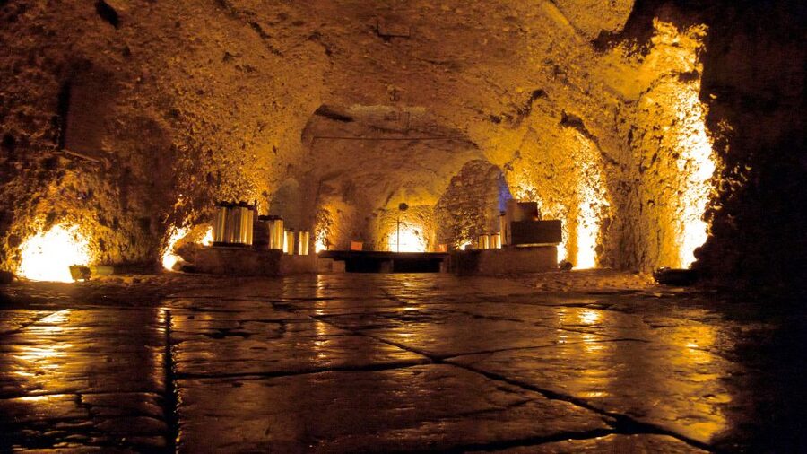 Salzkammergut: Sandstone Beer Cellar Tour - Entering Casino Keller in Bad Ischl