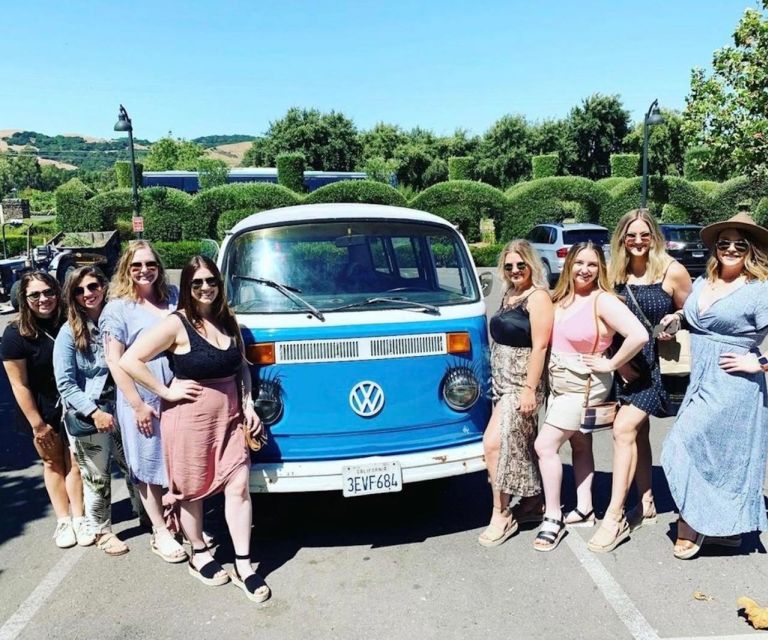 San Fransisco: Vintage VW Bus Wine Country Tour Small Group - Starting at Fisherman’s Wharf with a mimosa