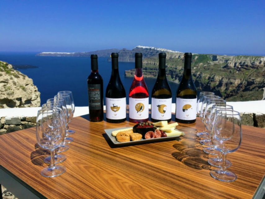 Santorini: Guided Tour to 3 Wineries with Wine Tastings - Art Space Winery, part gallery and part cellar