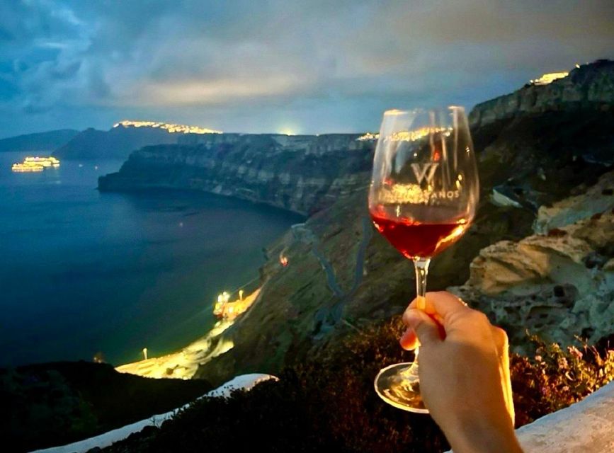 Santorini: Tour of Wineries with Wine Tasting & Food - The final winery and the Santorini sunset