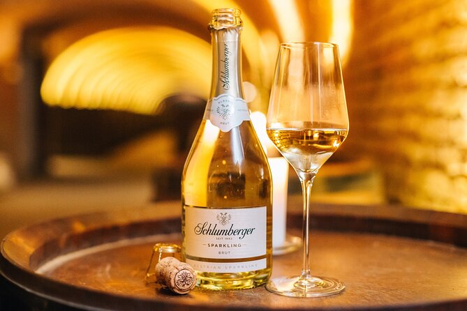 Schlumberger Sparkling Wine Cellar World Entrance Ticket in Vienna - The tasting: a glass included, more available with an upgrade