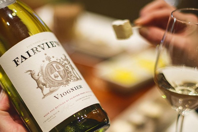 Taste + Tram the Winelands Tour: Franschhoek, Stellenbosch, Paarl - Fairview starts with cheese, wine, and Paarl views