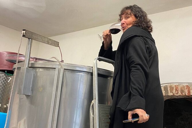 Tasting in a Tuscan Vineyard with transfer from Pisa - Inside the cellar with the family