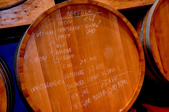 Tasting in the historic cellar of Marsala - Touring the historic barrel cellar