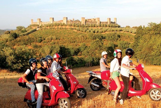 Vespa Tour with Lunch&Chianti Winery from Siena - Monteriggioni, the medieval walls, and the return ride